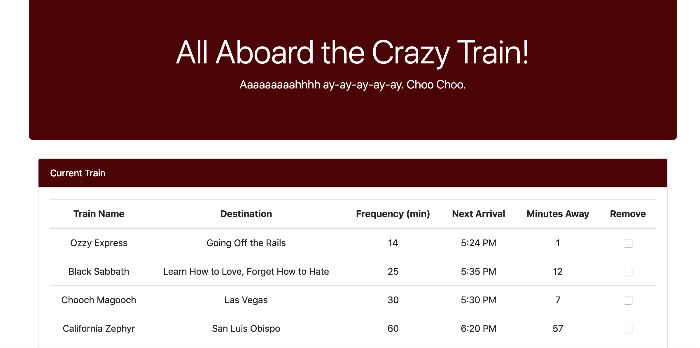 Screenshot train-scheduler